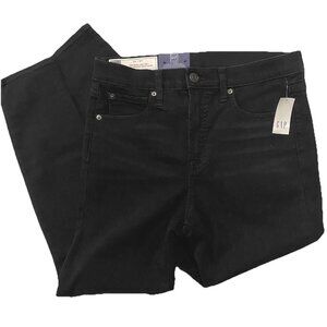 NWT GAP True Skinny High Rise Jean 29 Short Black Petite Millenial Modern Basic